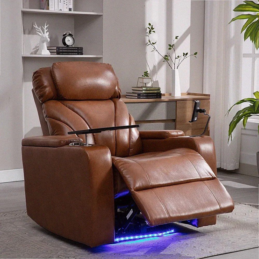 Electric Power Recliner Seatig USB Port Storage Cup Holder Bluetooth Speaker